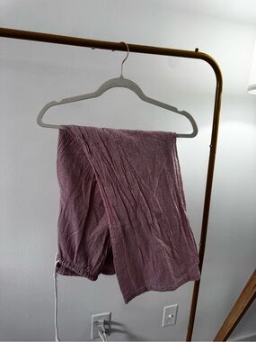 Women's Pink Striped Lightweight Drawstring Pants